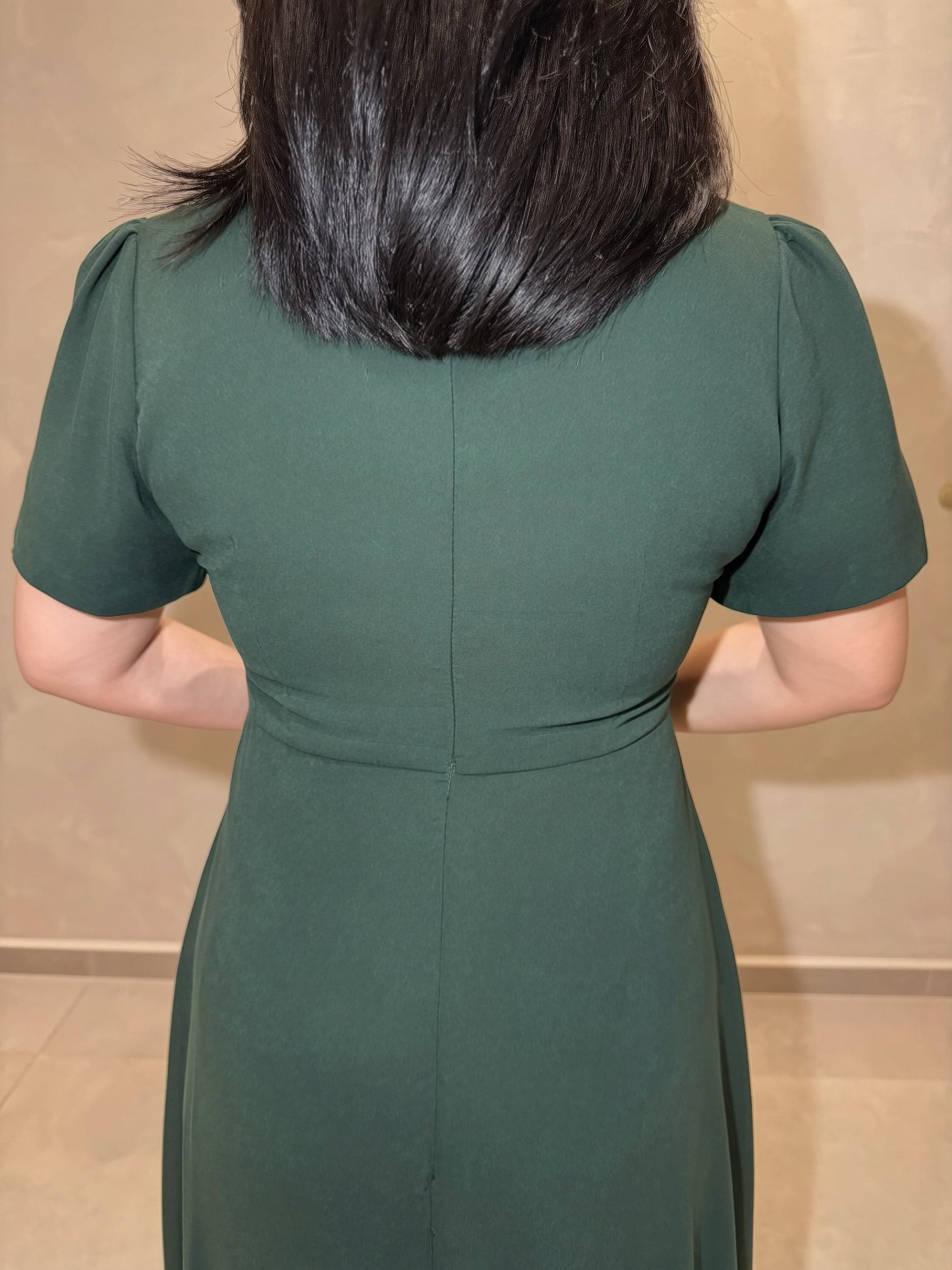 Nellie Chiffon Dress - Emerald Green